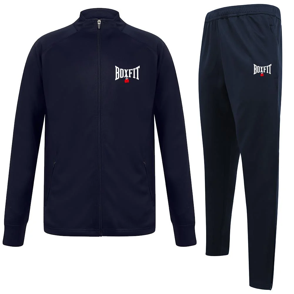 Boxfit Embroidered Logo Slim Fit Poly Tracksuit - Image 2