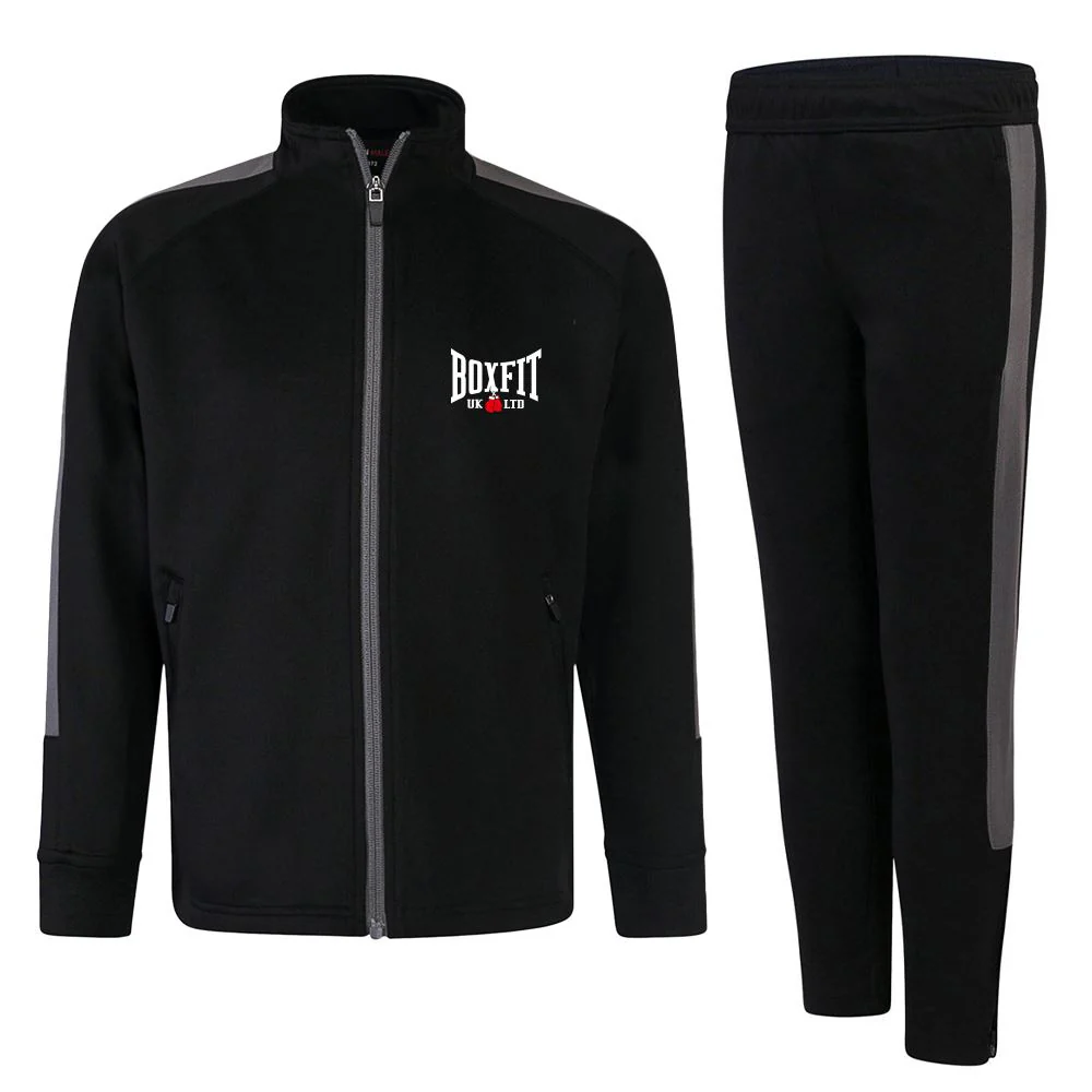 Boxfit Kids Embroidered Logo Slim Fit Poly Tracksuit - Image 3