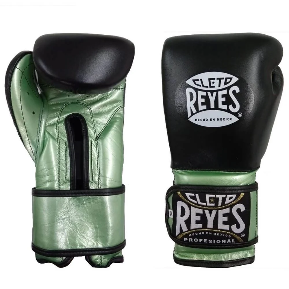 Cleto Reyes Limited Edition Black & Metallic Green Sparring Gloves