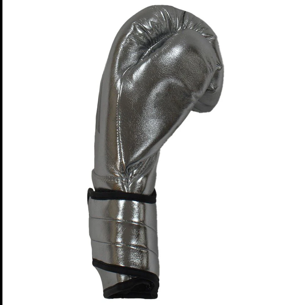EXCLUSIVE ADIDAS PRO LINE METALLIC HOOK & LOOP BOXING GLOVES - SILVER - Image 4