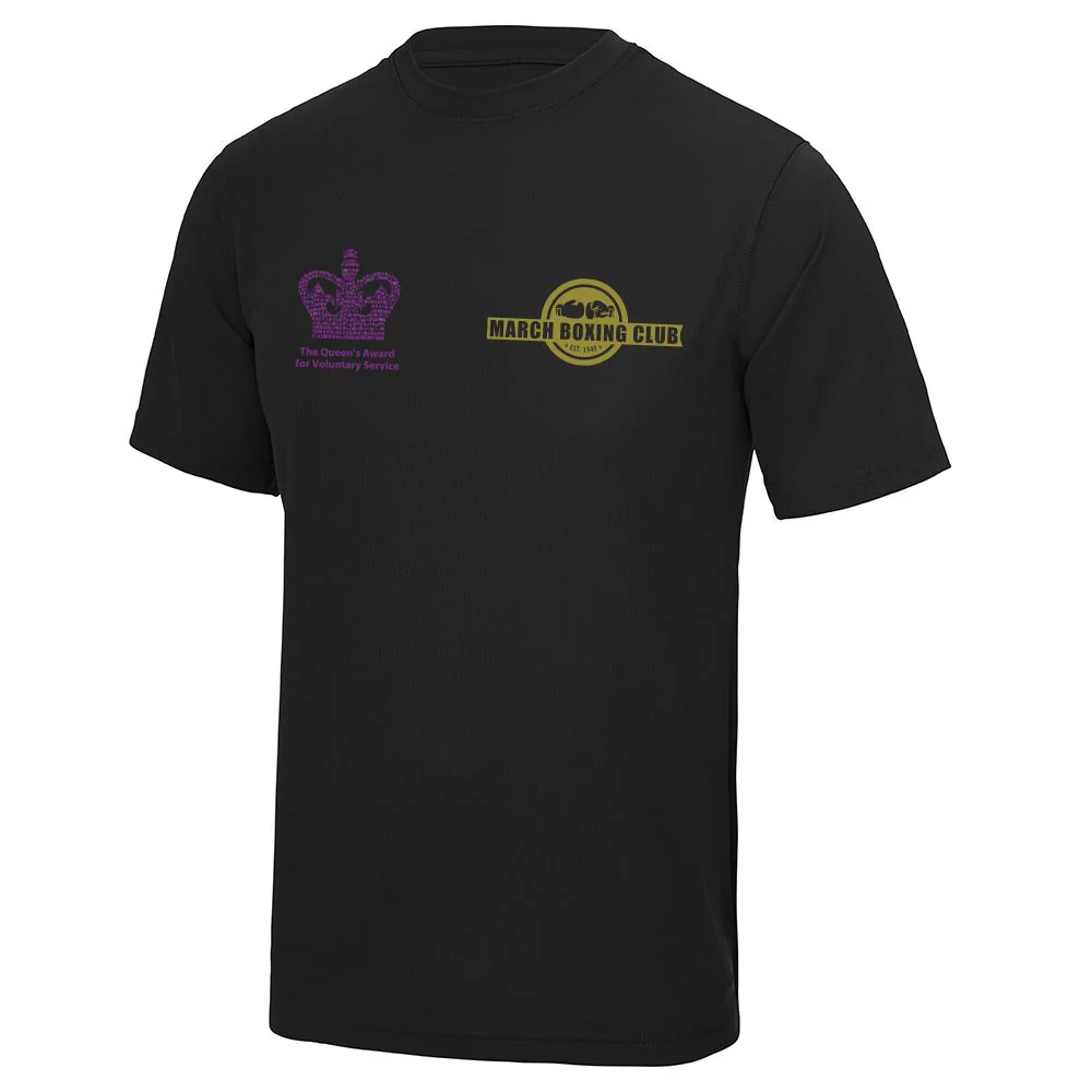 March Boxing Club Kids Poly T-Shirt Gold Logo