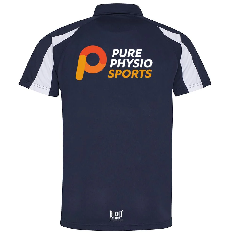 Pure Physio Therapy Embroidered Contrast Polo Shirt - Image 2