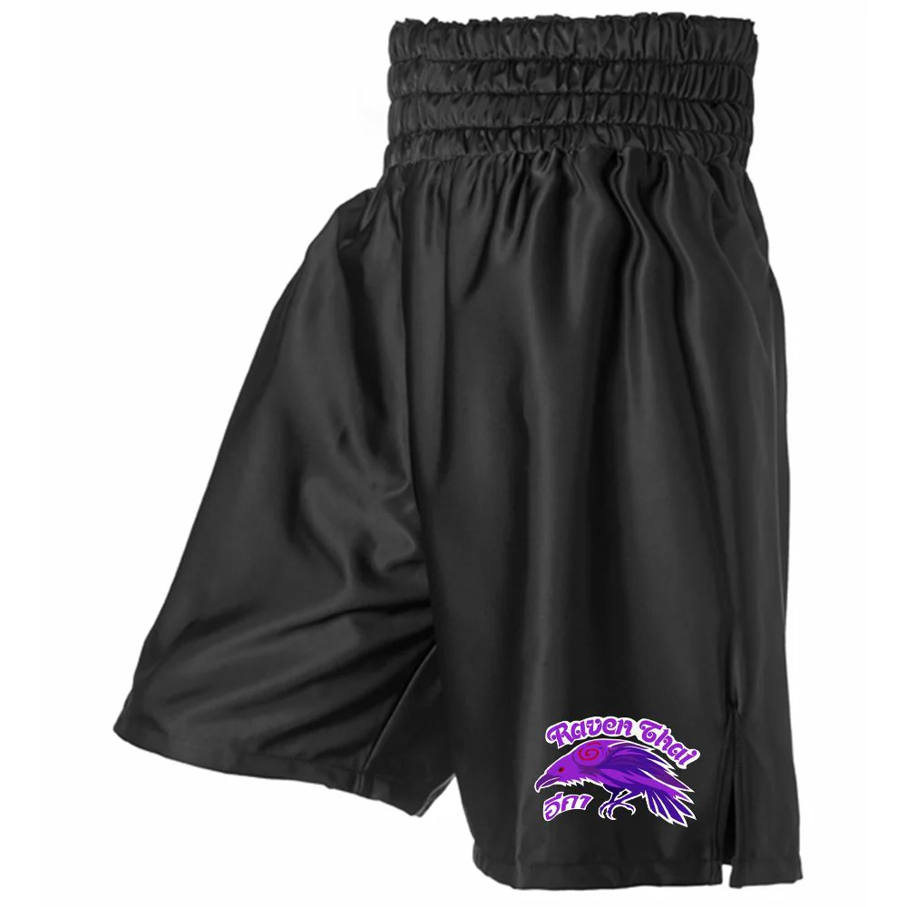 RAVEN THAI SATIN BOXING SHORTS